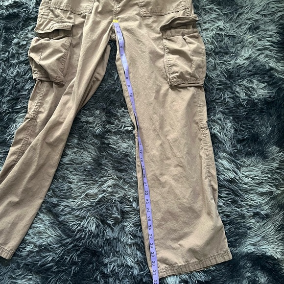 Bershka Tan Cargo Utility Baggy Straight Pants Size 8 - Picture 14 of 14